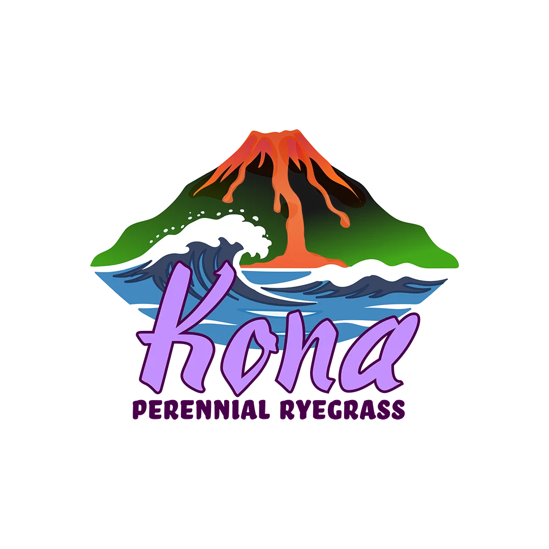 Kona Perennial Ryegrass logo volcano